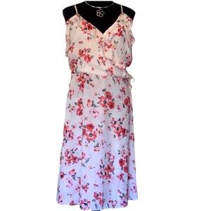 Atmosphere Romantic Floral Ruffle Cottagecore Lined Dress 12